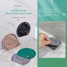Cuisine Evier et robinet Accessoires pour évier de cuisine Tapis fond d'évier (4949),Ours polaire (kaki) couvercle de siphon de sol tampon déodorant