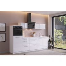Cuisine Kitchenette Bloc cuisine blanc Amanda 280 cm Respekta Premium