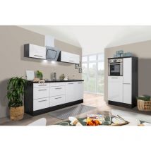 Cuisine Kitchenette Bloc cuisine blanc Amanda 300 cm Respekta Premium