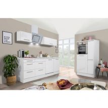 Cuisine Kitchenette Bloc cuisine blanc Amanda 310 cm Respekta Premium