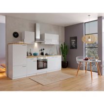Cuisine Kitchenette Bloc cuisine intégrée Blanc Malia 270 cm Respekta