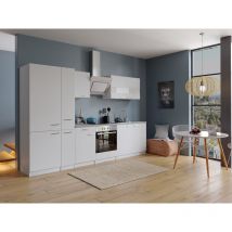 Cuisine Kitchenette Bloc cuisine intégrée Blanc Malia 300 cm Respekta