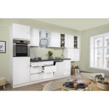 Cuisine Kitchenette Bloc cuisine sans poignée Blanc Lorena 380 cm Respekta