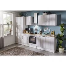 Cuisine Kitchenette bloc de cuisine Landhaus mélèze blanc Anton 310 cm Respekta