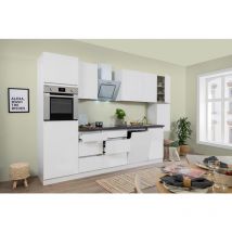 Cuisine Kitchenette Bloc vide sans poignée Blanc Lorena 330 cm Respekta