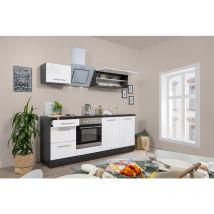 Cuisine Kitchenette Chêne Blanc Amanda 210 cm Respekta Premium