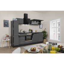Cuisine Kitchenette Chêne Gris Amanda 250 cm Respekta Premium