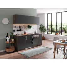 Cuisine Kitchenette Chêne York Gris Oliver 195 cm Respekta
