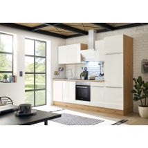 Cuisine Kitchenette Marleen Premium 280 cm Blanc Chêne Artisan Respekta