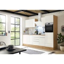 Cuisine Kitchenette Marleen Premium 280 cm Blanc Chêne Artisan Respekta