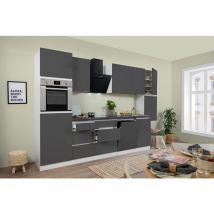 Cuisine Kitchenette sans poignée Blanc Gris Lorena 330 cm Respekta