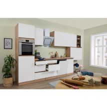 Cuisine Kitchenette sans poignée Chêne blanc Lorena 380 cm Respekta
