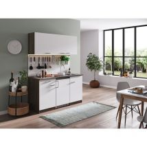 Cuisine Kitchenette Single Chêne York Blanc Oliver 150 cm Respekta