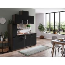 Cuisine Kitchenette Single Chêne York Noir Oliver 180 cm Respekta