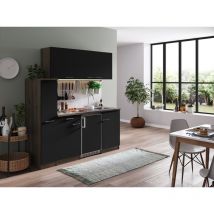 Cuisine Kitchenette Single Chêne York Noir Oliver 180 cm Respekta