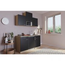 Cuisine Mini-cuisine Single Kitchenette Chêne Noir Luis 150 cm Respekta