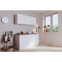 Cuisine Mini-cuisine Single Luis 150 cm encastrable blanc sans réfrigérateur Respekta