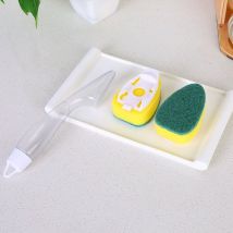 Cuisine spécial vaisselle artefact pot lavage éponge chiffon de nettoyage pot brosse longue poignée brosse à vaisselle plus liquide éponge pot brosse