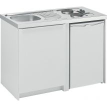 Cuisinette complète L100 cm avec évier inox 18/10 domino électrique x2 Moderna
