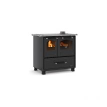 La Nordica - Cuisinière à bois Family 4.5 7.5 kW Noir - Avec couverle