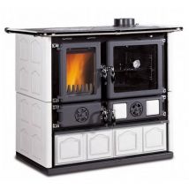 Cuisinière à bois raccordable La Nordica Rosa 5.0 Maiolica Blanche 8.8 kW Blanc