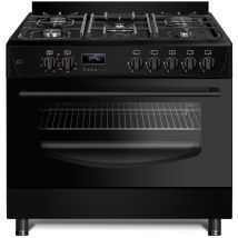 Cuisinière électrique à gaz Ravanson KWGE-K90 Cheff Modern (noir)