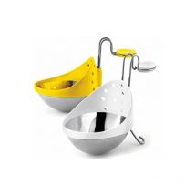 Cuisipro - pocheuse à œufs - set de 2 pièces (blanc et jaune) -
