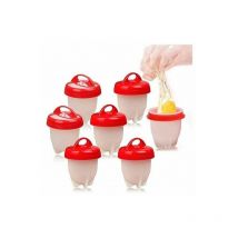 Cuit Oeufs, 7 Cuit Pocheuse Silicone Oeuf, Easy Eggs Cooker Coquetier Gel de Silice de Qualité Alimentaire sans BPA, Faire Bouillir des Oeufs sans Le