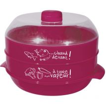 Cook Concept - Cuit-vapeur à 2 étages spécial micro-ondes 2.4L Fuschia
