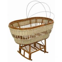 Argonauta - Culla morgana nat/miele cm100x58 con dondolo e ruote