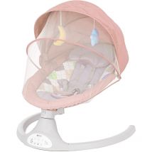 Culla elettrica per neonati Sedia a dondolo elettrica per neonati Controllo remoto Musica Più sicuro Rosa