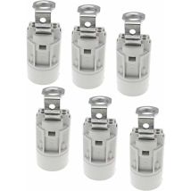 Culot pour ampoule flamme E14, en thermoplastique, noir, ses 52 mm de haut, filetage 1/8 ips Hickey