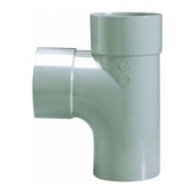 Raccord pvc gris en t - Mâle / femelle - ø 100 mm - Double emboîtage Girpi
