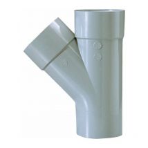 Culotte pvc gris 45° - diamètre 80 mm - Double emboîture Girpi