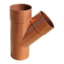 Culotte PVC 45° MF pour tube de descente Ø80 - aspect cuivre - First Plast