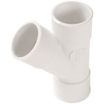 Culotte PVC blanc 45° - diamètre 32 mm - Triple emboîture - Nicoll