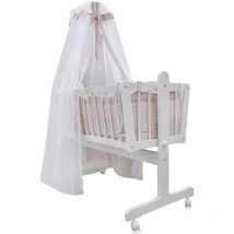 Vitalispa - Cuna para bebé , Beige, 100 x 77 cm Con rodillos
