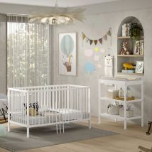 Vipack - Cuna evolutiva y cambiador Meryl 70x140 Blanco