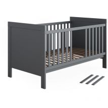 Cuna para bebé Ajaton, Gris, 144.4 x 83 cm, Vitalispa