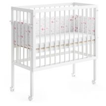 Cuna adicional Sophie, Blanco, 94 x 90 cm 2 barandillas laterales, Vitalispa