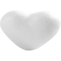 Cuori in polistirolo, h: 6 cm, polistirolo, 50 pezzi