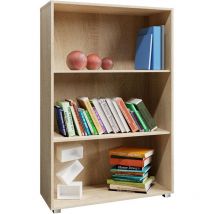 Deuba - casaria Vela Bookshelf 2/ 3/ 5 Tier Modern Side Cabinet Bookcase Wooden Storage Unit Oak or White 3 Shelf Oak