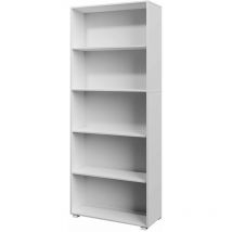 CASARIA Vela Bookshelf 2/ 3/ 5 Tier Modern Side Cabinet Bookcase Wooden Storage Unit Oak or White 5 Shelves White