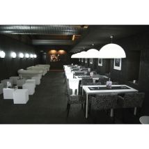 Cupole Grigio Argilla - Luce Fredda - Ø 120 Lampada A Sospensione Originale Slide A Soffitto Di Design Colorata In Polietilene Per Sala Da Pranzo 