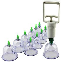 Cupping Set Professional Chinese Acupoint Cupping Massage Set 12 Cups