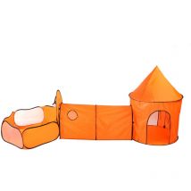 Tente de jeu portative pour enfants et tunnel rampant, maison de jeu pliable intérieure/extérieure - Eosnow
