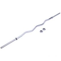 Vivol - Curl bar - 7 kg - gewellte Hantelstange mit Verschlüssen - verchromter Stahl