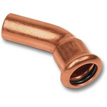 Crimpatura in rame maschio femmina 45°, diametro 28 mm.