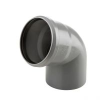 Curva ad innesto in pp htm Wavin 67° x ø 32 mm grigia
