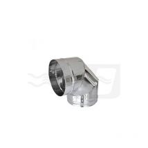 Curva 90 gradi in acciaio inox aisi 304 Spessore 5 mm camino 300 mm